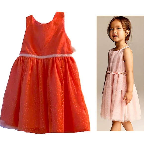 NEW Toddler Girls Princess Tulle-skirt orange Dress halloween pumpkin  3T - Picture 3 of 17